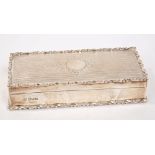 Edwardian silver dressing table box of rectangular form,