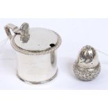 Victorian silver pepperette with screw-on top, modelled as an acorn (Birmingham 1892),