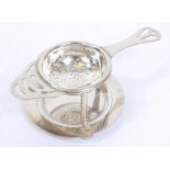 1930s silver tea-strainer with pierced decoration (Birmingham 1931),