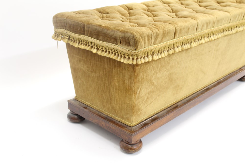 Victorian rosewood framed ottoman of large size, - Image 3 of 4