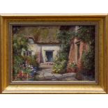 *Frank Moss Bennett (1874 - 1953), oil on canvas board - Ansty, Dorset, signed, in gilt frame,