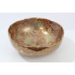 Good quality early 20th century Japanese Satsuma earthenware flower-head shaped bowl with extensive