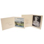HM Queen Elizabeth The Queen Mother - two signed 1950s Christmas cards for 1958 and 1959,