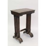 Nest of four 19th century rosewood tables,