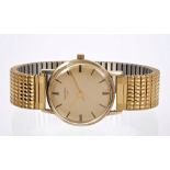 1970s gentlemen's Longines 9ct gold wristwatch with Longines 284 calibre seventeen jewel movement,