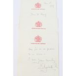 HM Queen Elizabeth The Queen Mother - an amusing and charming handwritten three-page letter dated
