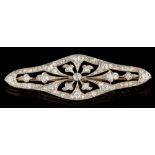 1920s diamond plaque brooch,