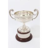 Edwardian silver two-handled trophy,