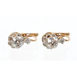 Pair Victorian-style diamond earrings,