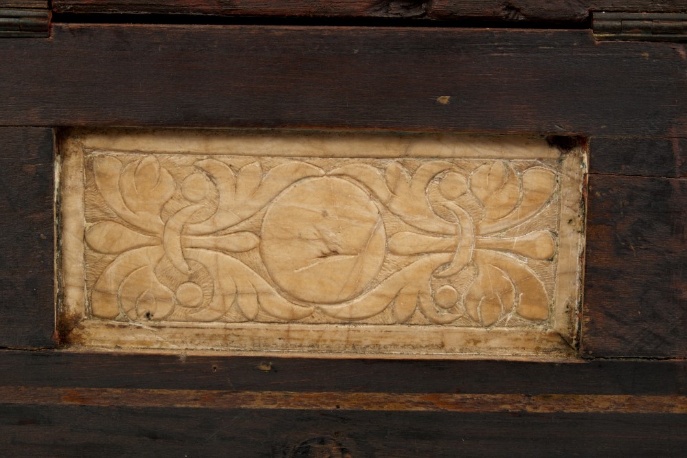 Early 17th century Malines ebonised wood and carved alabaster table cabinet, - Image 4 of 7