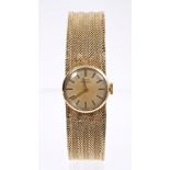 1960s ladies' Girard Peregaux 9ct gold wristwatch with circular dial in gold case,
