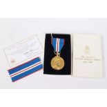 HM Queen Elizabeth II - Queen's Golden Jubilee medal 2002 - in box of issue