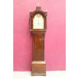 George III eight day longcase clock striking on a bell,