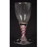 Georgian 'short' wine glass, circa 1760,