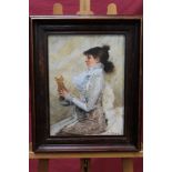 Paul Musin, 20th century oil on canvas - The Connoisseur, signed, framed,