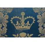 The Coronation of HM Queen Elizabeth II - 2nd June 1953 - a fine piece of woven silk panel used in