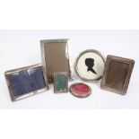 Selection of six Edwardian and other early 20th century silver photograph frames - including two