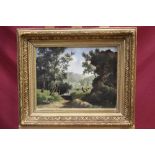 Joseph Vola, 19th century oil on canvas - a hilly lakeland scene with herdsmen and goats, signed,