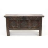 17th century oak coffer,