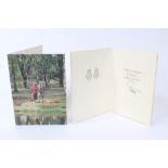 HRH The Duke of Edinburgh - two signed Christmas cards - both with colour photograph to the front