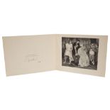 HM Queen Elizabeth II - signed 1964 Christmas card with twin gilt embossed Royal cipher to cover,
