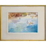*Sir William Russell Flint (1880 - 1969), watercolour - Mediterranean Beach, signed,