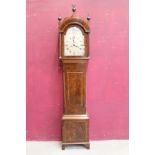 George III eight day longcase clock striking on a bell,