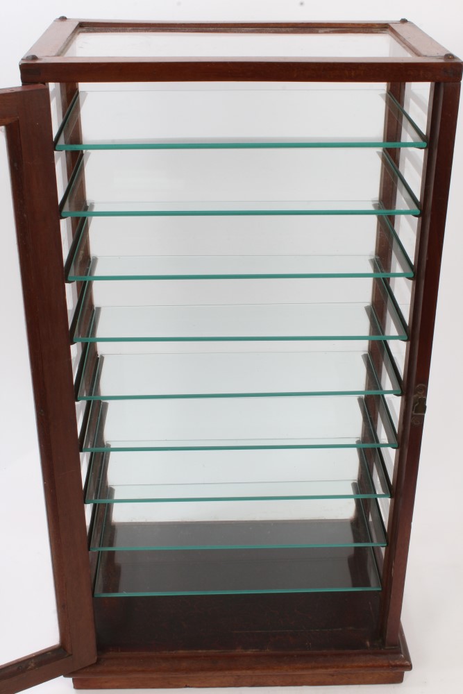 Edwardian mahogany table-top display cabinet, glazed sides and fitted with glass shelves, - Image 2 of 2