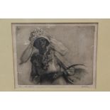 Dorothy Kay (1886 - 1964), signed etching - The Old Oyster Woman, titled and signed in pencil,