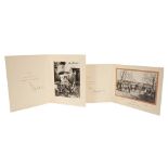 HM Queen Elizabeth The Queen Mother - two signed Christmas cards 1962 and 1963 - both with gilt