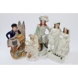 Victorian Staffordshire Scottish soldier figures,