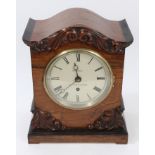 Late Regency bracket clock with white painted dial, signed - H.