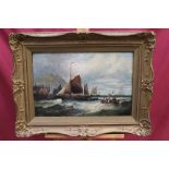 Thornleigh, late Victorian English School oil on canvas - fishing boats coming into harbour, signed,