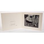 HM Queen Elizabeth II - signed 1965 Christmas card with twin gilt embossed Royal ciphers to cover