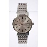 1980s gentlemen's Omega stainless steel wristwatch.