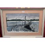 Edwin La Dell (1914 - 1970), signed limited edition lithograph - Harty Ferry, 6/80, in glazed frame,