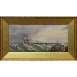 Edwin Hayes (1819 - 1904), watercolour heightened with white - 'Making for Harbour', signed,