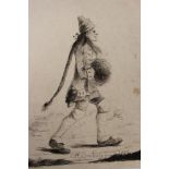 Henry William Bunbury (1750 - 1811), etching - Charles Fox, 1782, 190mm x 140mm, Paysan des Alpes,