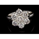 Diamond cluster ring,