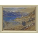 Myles Birket Foster (1825 - 1899), pencil and watercolour - Bellagio, Lake Como,