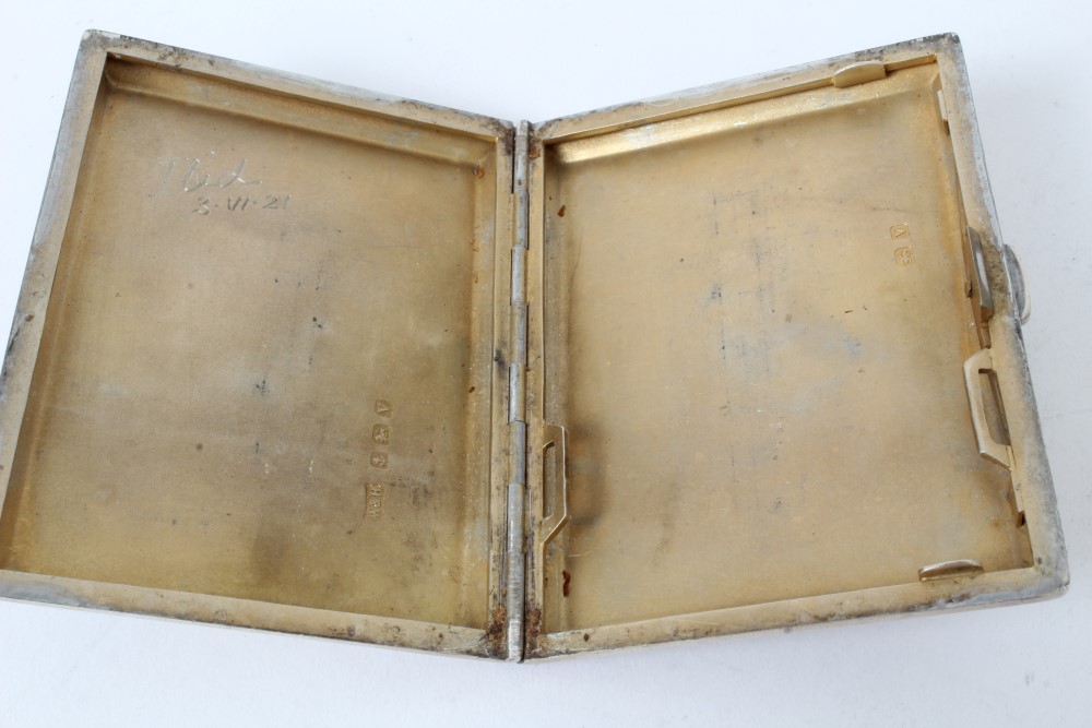 Unusual Victorian silver card case of rectangular form, - Image 3 of 6