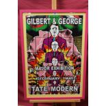 Gilbert and George, signed poster - Major Exhibition, 15 February - 7 May, Tate Modern,