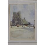 Rose Mead (1868 - 1946), watercolour - Notre Dame, Paris, signed and dated '11,