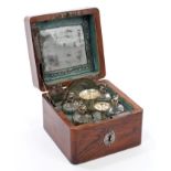 Exceptionally rare mid-18th century French rosewood perfume essence box, the case of square form,