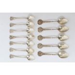 Five First World War period Society of Miniature Rifle Clubs silver spoons (Sheffield 1916),