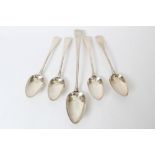 Set of four George III silver Old English pattern tablespoons (London 1780), Eley & Fearn,