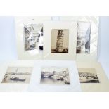 Set of six late 19th century Grand Tour photographic prints of Venice and Rome - including four