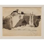 *Conroy Maddox (1912 - 2005), pen an ink - landscape, signed and dated '38, in glazed frame,