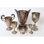 Four 1930s silver trophy cups (various dates and makers),