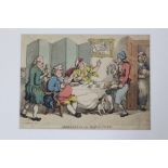 Henry William Bunbury (1750 - 1811), hand-coloured etching - Morning of the Man of Taste,